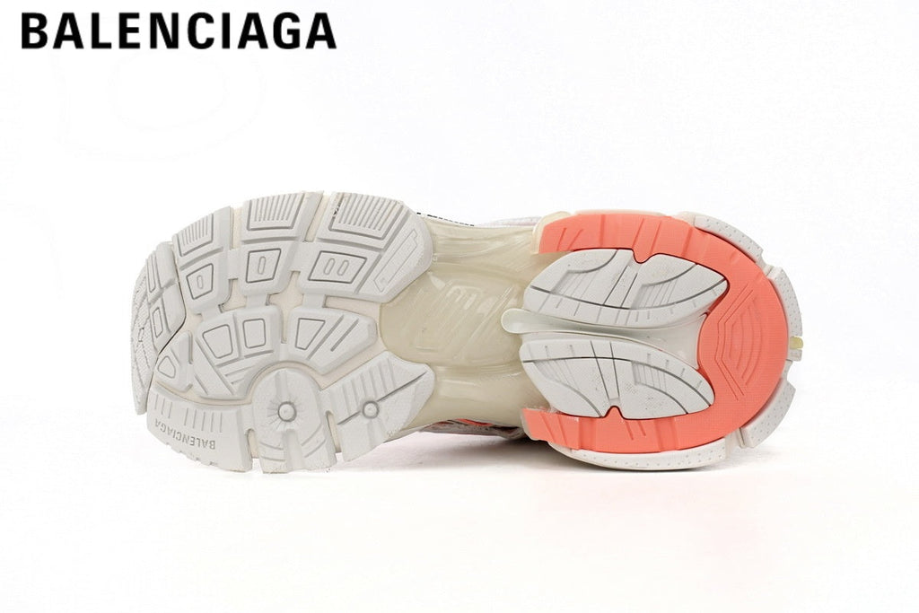 Balenciaga Runner men's shoes  women sneakers — White / Orange
