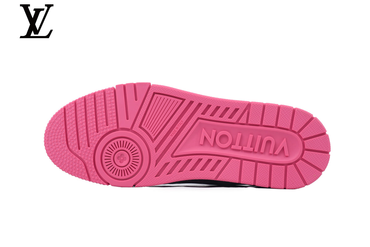 Louis Vuitton Trainer  shoes for man  women Sneaker – Grey Pink Monogram