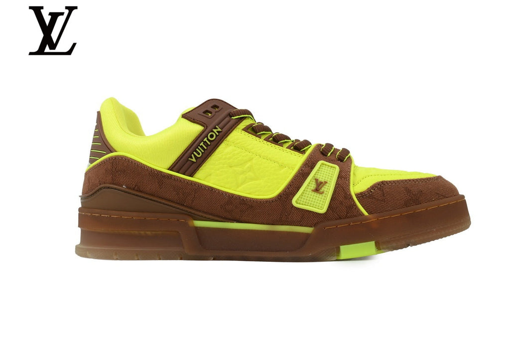 Louis Vuitton Trainer Sneakers – Yellow & Brown Monogram