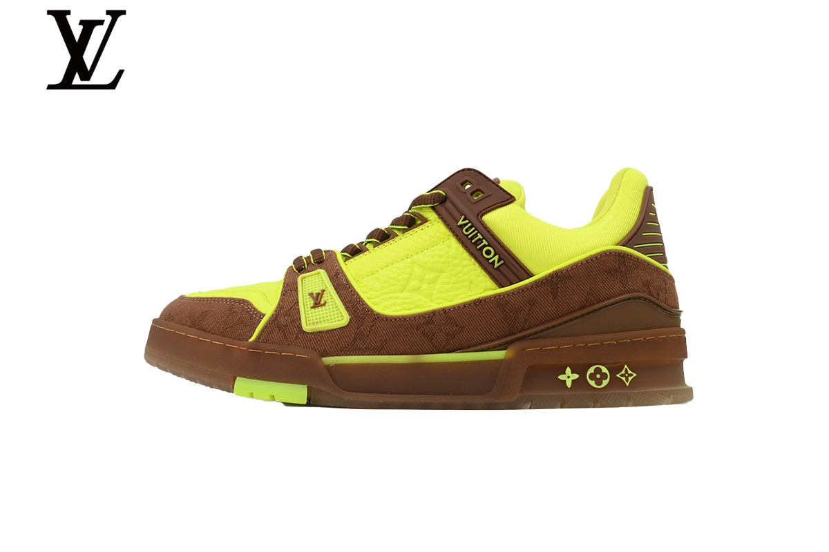 Louis Vuitton Trainer Sneakers – Yellow & Brown Monogram
