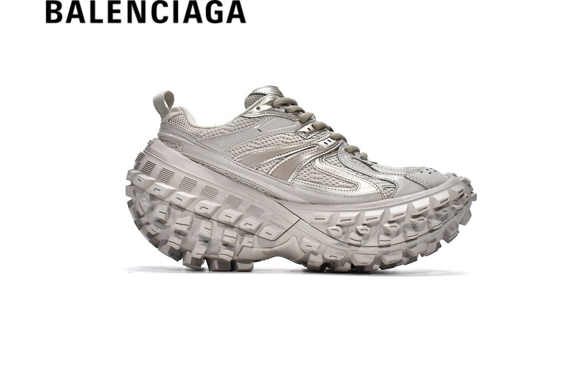 Balenciaga Defender men's shoes  women sneakers in Silver