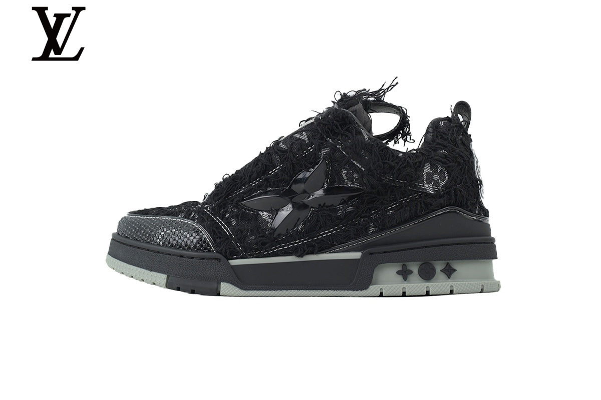 Louis Vuitton  shoes for man  women Skate Sneaker – Black Fringe