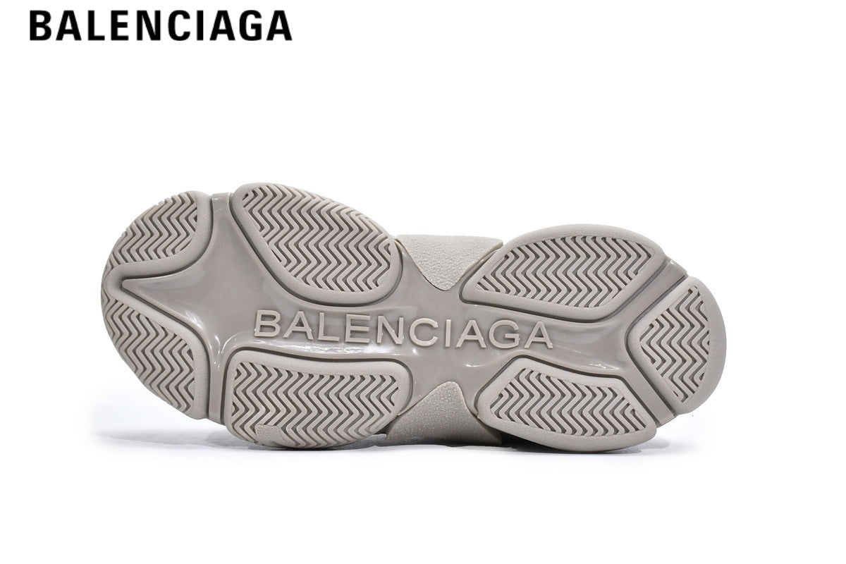 Balenciaga Triple S men's shoes  women sneakersr — Light Grey, All-Over Logo
