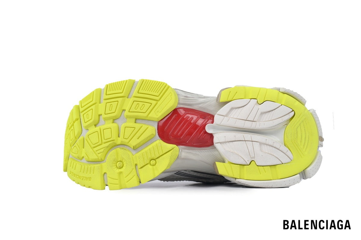 Balenciaga Runner men's shoes  women sneakers – White, Red & Yellow