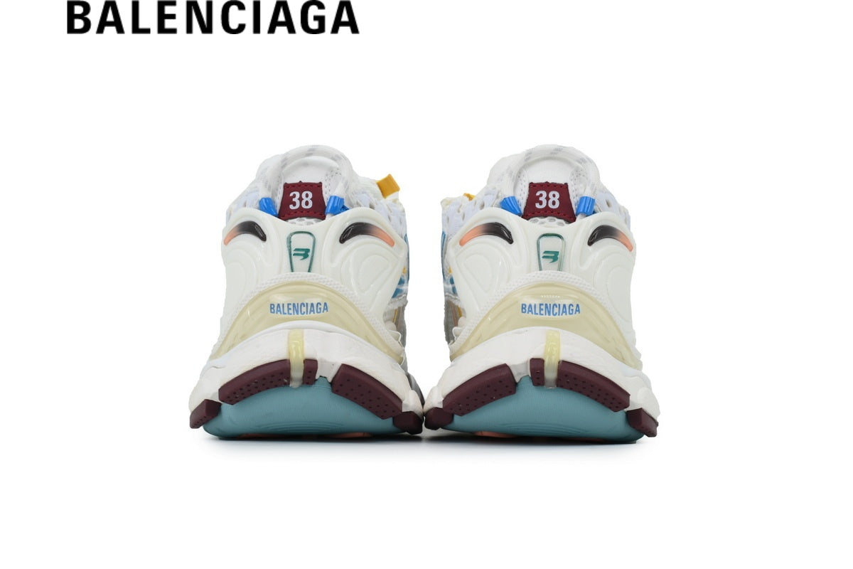 Balenciaga Runner men's shoes  women sneakers White Multi