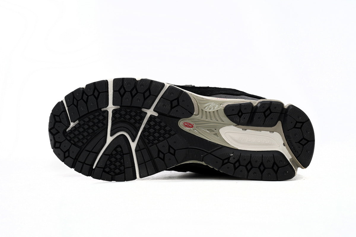 New Balance 2002R Women's & Men's Black & Grey Distressed Retro Sneakers