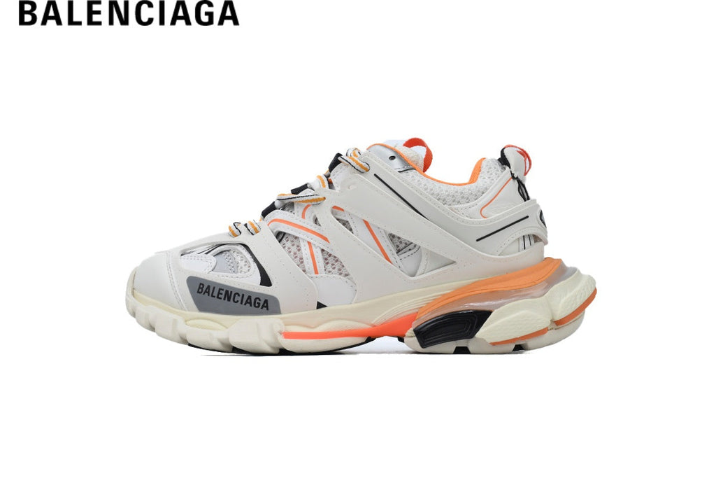 Balenciaga Track men's shoes  women sneakers - White & Orange