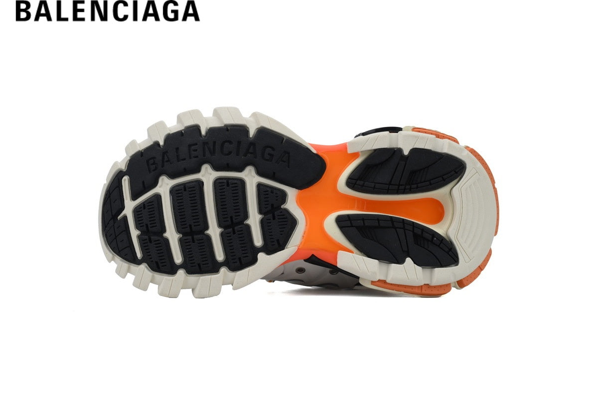 Balenciaga Track men's shoes  women sneakers - White & Orange
