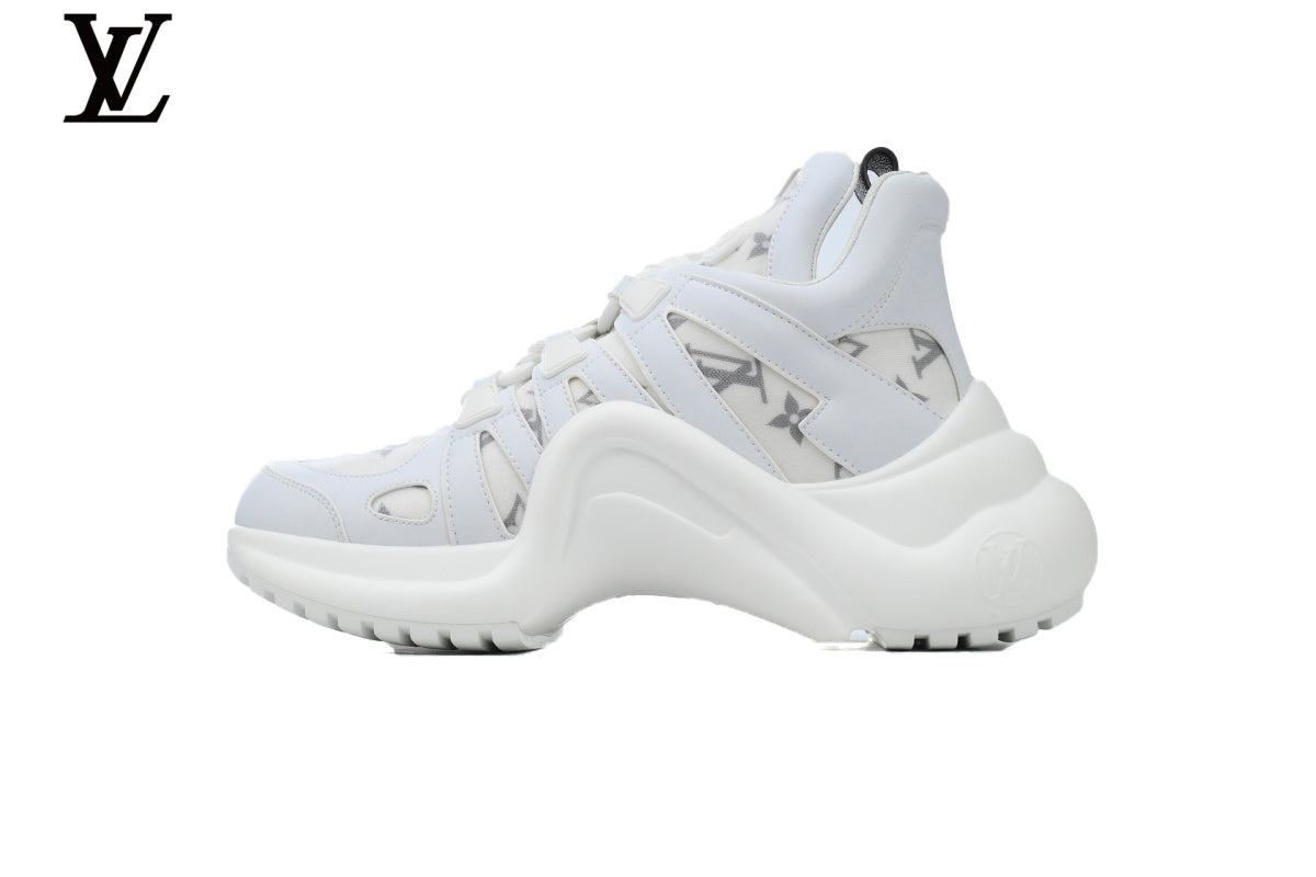 Louis Vuitton LV shoes for man  women Archlight Sneaker – White Monogram