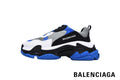 Balenciaga Triple S men's shoes  women sneakers – White, Black & Blue