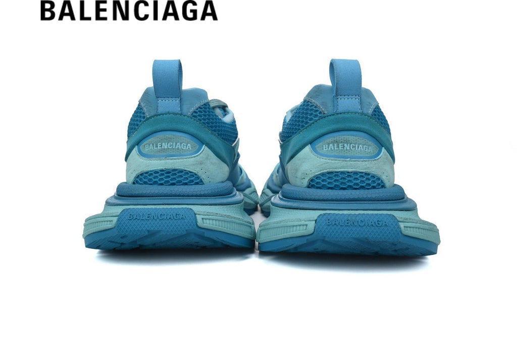 Balenciaga Track 3 men's shoes  women sneakers in Turquoise Blue