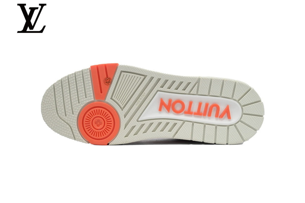 Louis Vuitton Trainer shoes for man  women Sneakers – Orange Damier