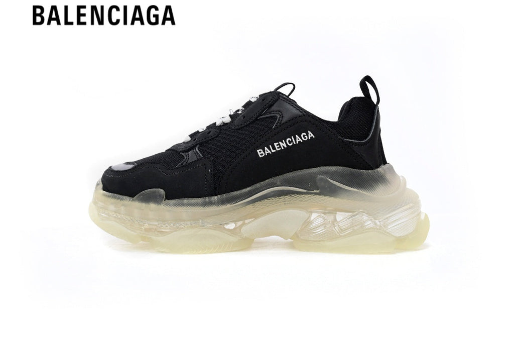 Balenciaga Runner men's shoes  women sneakers — Blue Mesh, Black & Orange Synthetic Overlays