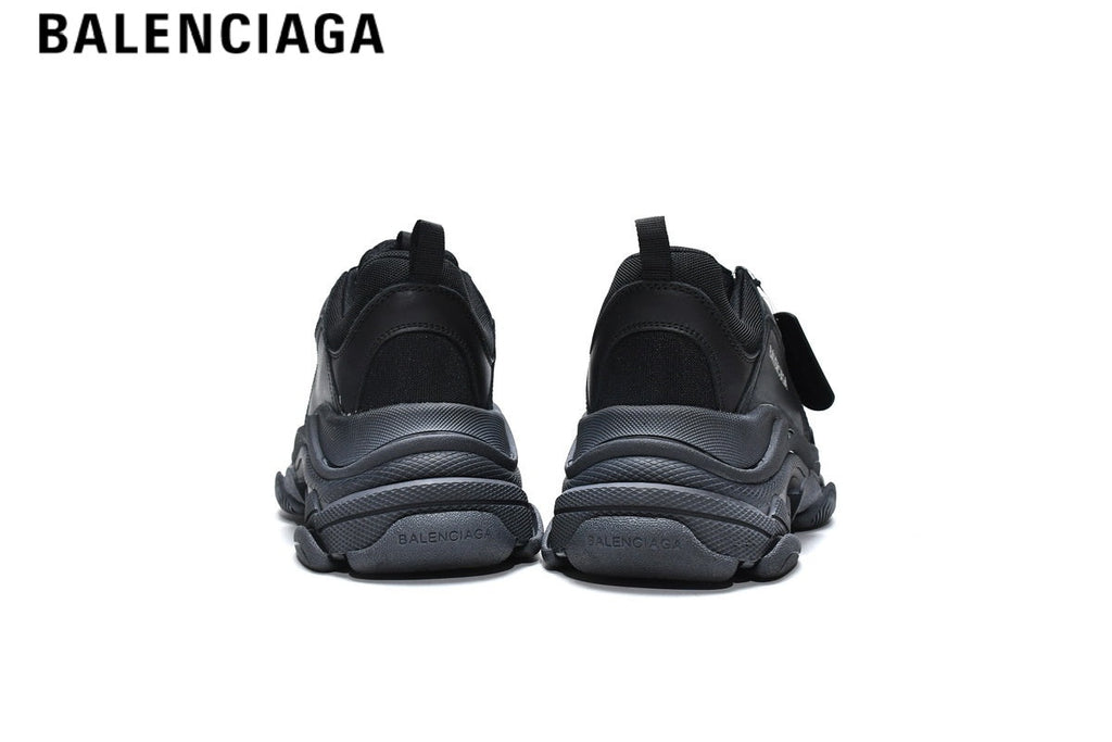 Balenciaga Triple S men's shoes  women sneakers — Full Black