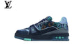 Louis Vuitton Trainer  shoes for man  women Sneaker – Navy Multicolor Crystal