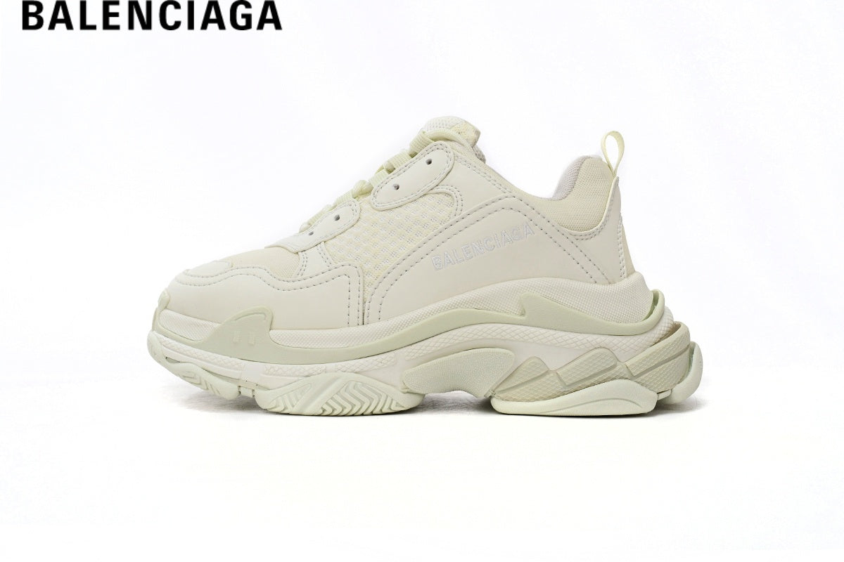 Balenciaga Triple S men's shoes  women sneakers - Off White