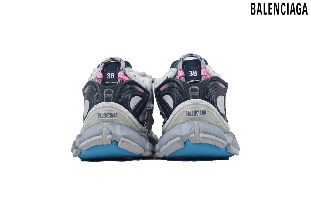 Balenciaga Runner men's shoes  women sneakers – White, Navy & Pink