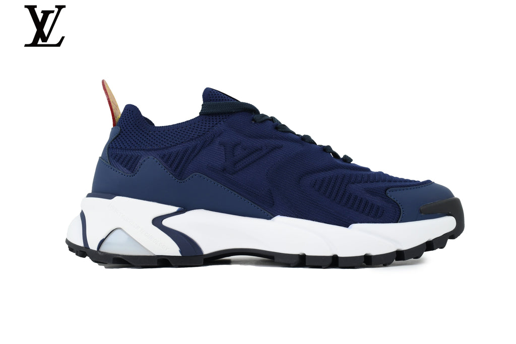 Louis Vuitton LV shoes for man  women Run Away Sneaker – Navy & White