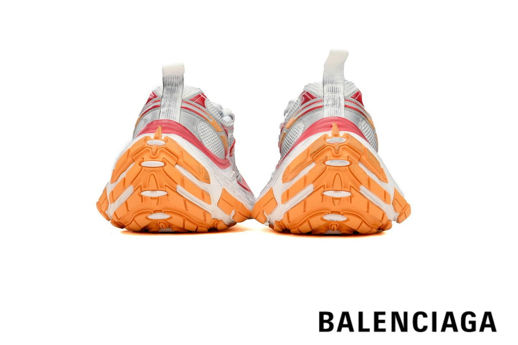 Balenciaga Runner men's shoes  women sneakers – White, Red & Orange