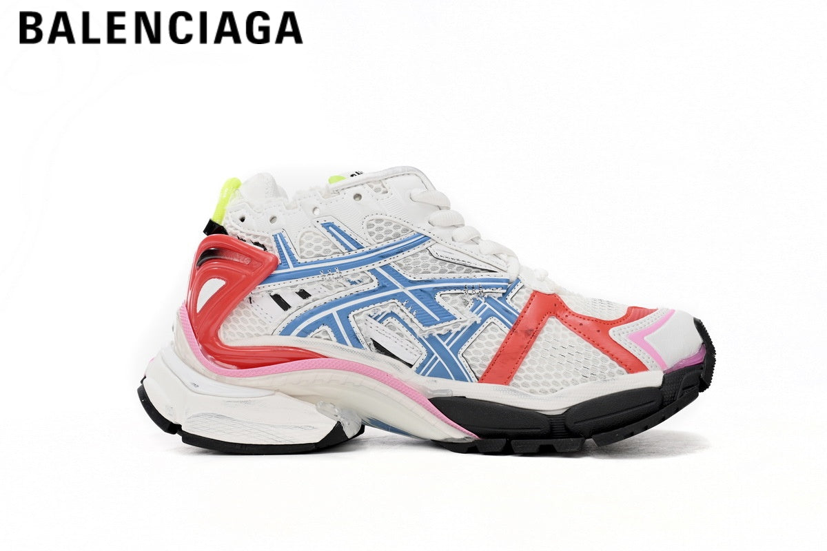 Balenciaga Runner men's shoes  women sneakers— White Multicolor