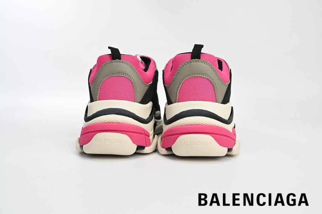 Balenciaga Triple S men's shoes  women sneakers – Black & Pink