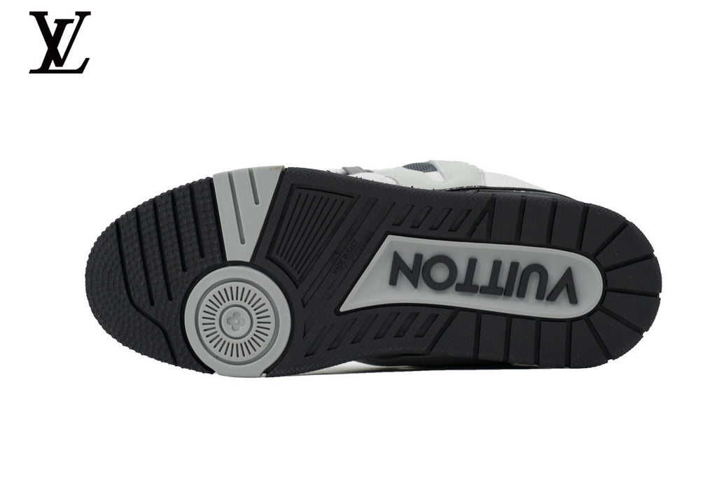 Louis Vuitton shoes for man  women Skate Sneaker – White, Grey & Navy