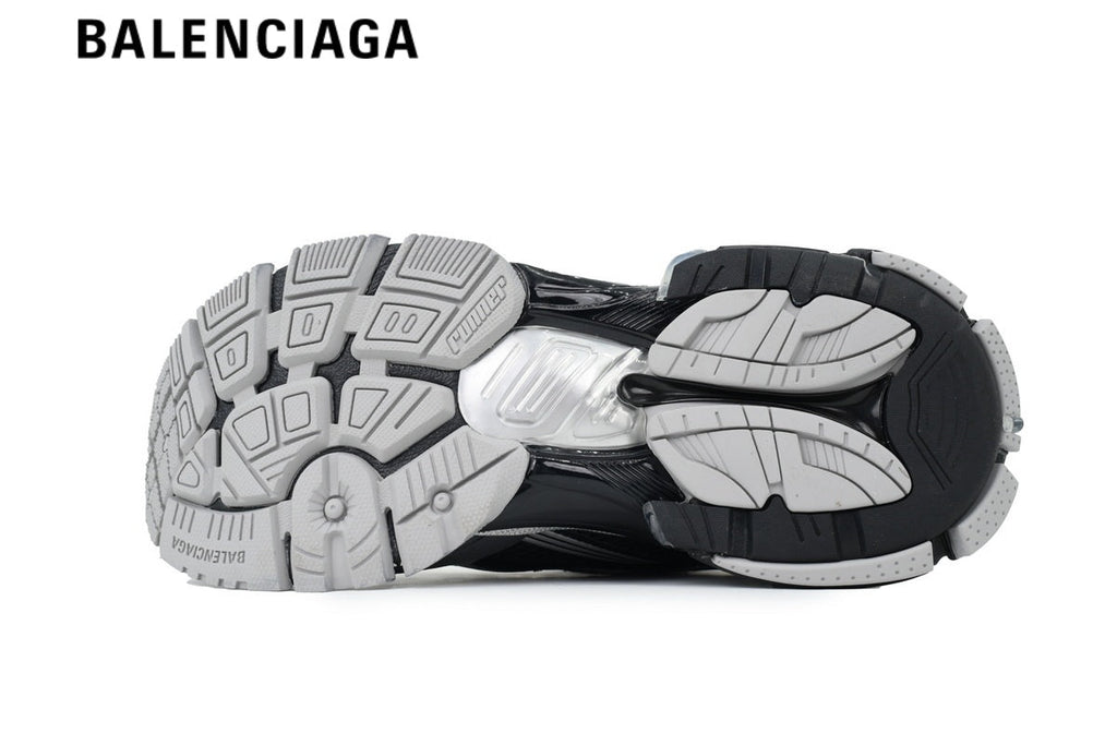 Balenciaga Runner men's shoes  women sneakers Black Silver